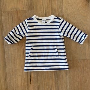 Old Navy Blue & White Striped Dress (3-6 months)